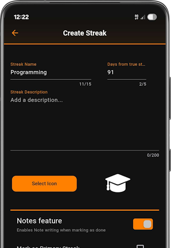 Create custom streaks